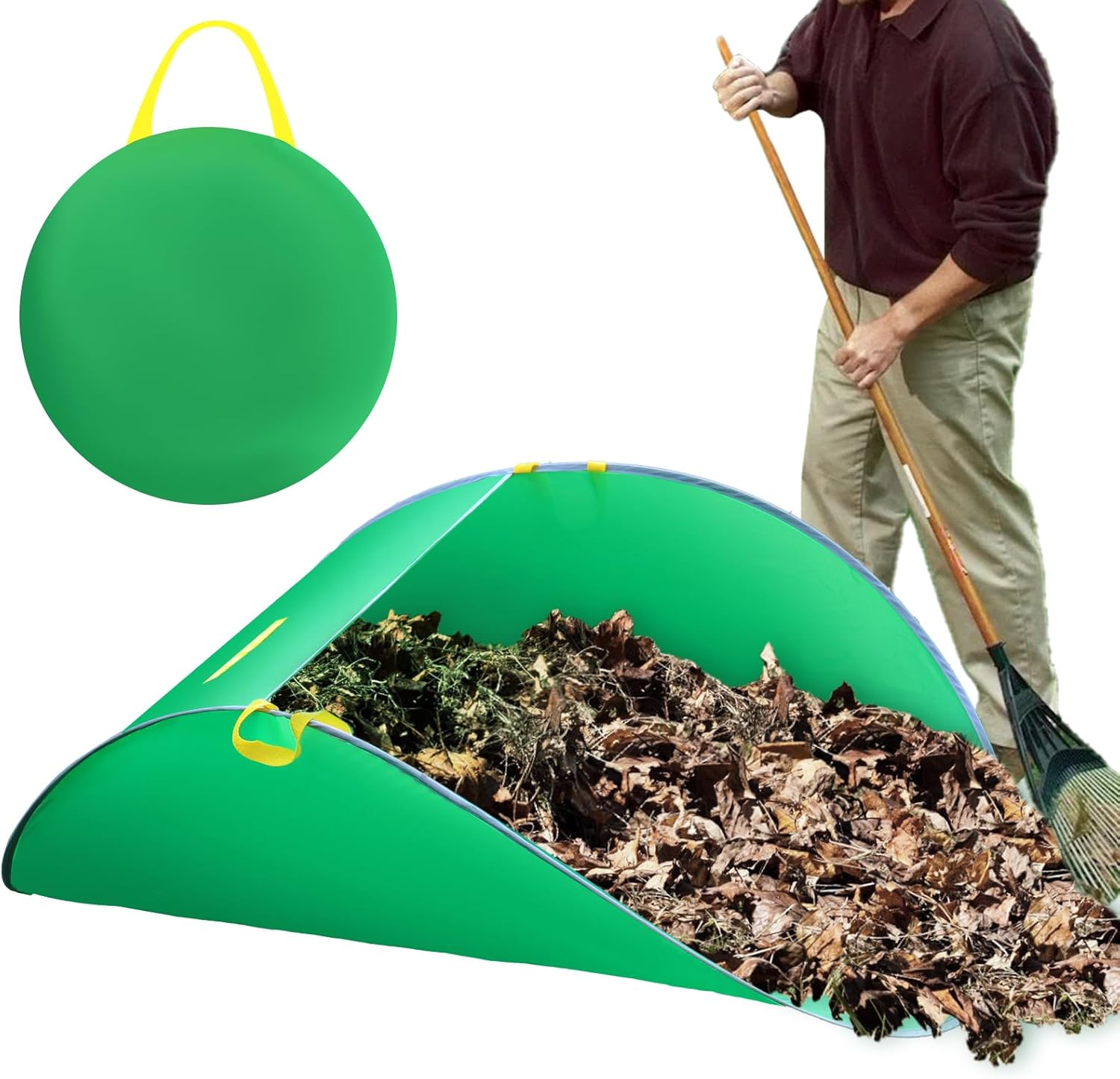 Leaf Collector Bag – Pop-Up Yard Cleanup Tool, Foldable & Reusable Garden Waste Carrier