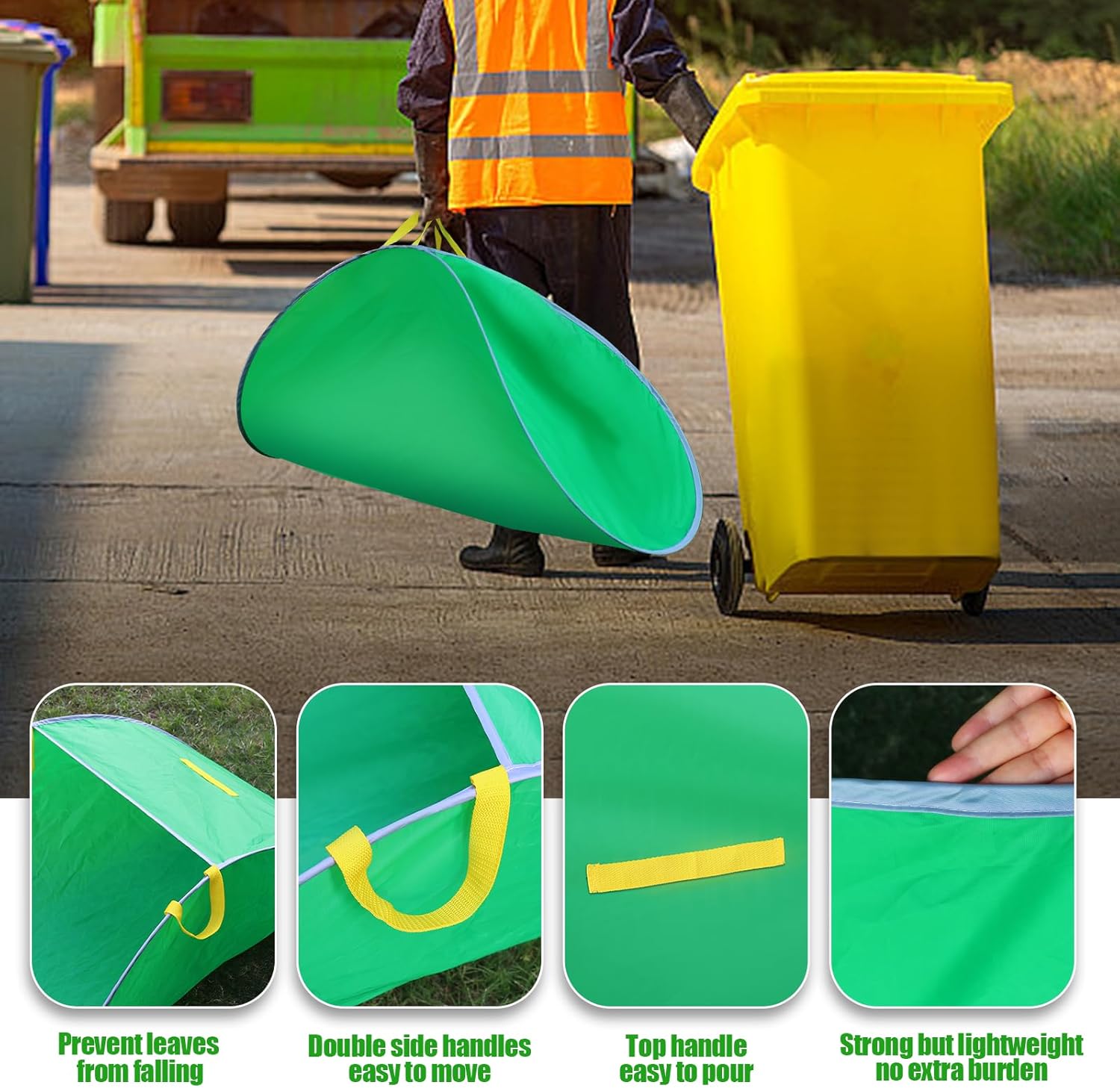 Leaf Collector Bag – Pop-Up Yard Cleanup Tool, Foldable & Reusable Garden Waste Carrier